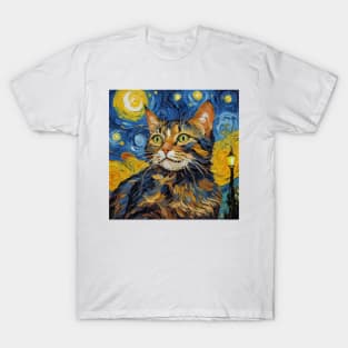 Cat under the stars T-Shirt